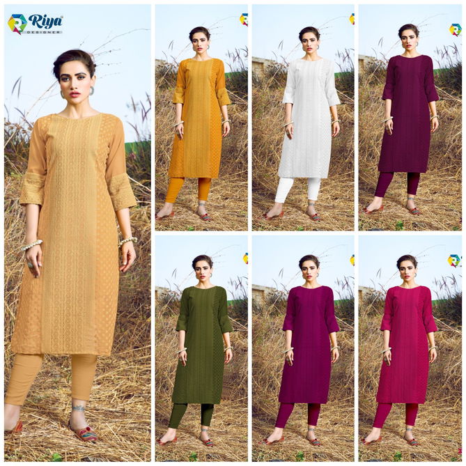 Riya Shifali New Designer Fancy Wear Georgette Kurti Collection